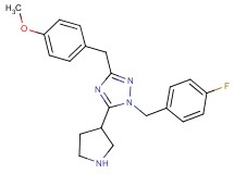 1-(4-fluorobenzyl)-3-(4-methoxybenzyl)-5-pyrrolidin-3-yl-1H-1,2,4-triazole