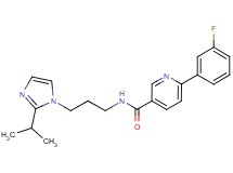6-(3-fluorophenyl)-N-[3-(2-isopropyl-1H-imidazol-1-yl)propyl]nicotinamide