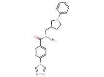 N-methyl-N-[(1-phenyl-3-pyrrolidinyl)methyl]-4-(4H-1,2,4-triazol-4-yl)benzamide