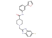 1-[(6-fluoro-1H-benzimidazol-2-yl)methyl]-N-[3-(2-furyl)phenyl]-4-piperidinecarboxamide