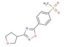 5-[4-(methylsulfonyl)phenyl]-3-(tetrahydrofuran-3-yl)-1,2,4-oxadiazole
