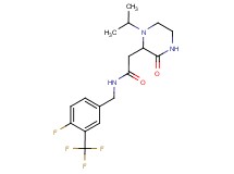N-[4-fluoro-3-(trifluoromethyl)benzyl]-2-(1-isopropyl-3-oxopiperazin-2-yl)acetamide