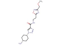 1-(cis-4-aminocyclohexyl)-N-{2-[3-(methoxymethyl)-1,2,4-oxadiazol-5-yl]ethyl}-1H-1,2,3-triazole-4-carboxamide