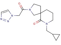 7-(cyclopropylmethyl)-2-(1H-1,2,3-triazol-1-ylacetyl)-2,7-diazaspiro[4.5]decan-6-one