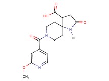 8-(2-methoxyisonicotinoyl)-2-oxo-1,8-diazaspiro[4.5]decane-4-carboxylic acid