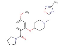 4-[5-methoxy-2-(pyrrolidin-1-ylcarbonyl)phenoxy]-1-[(3-methyl-1,2,4-oxadiazol-5-yl)methyl]piperidine