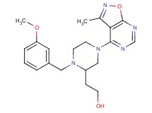 2-[1-(3-methoxybenzyl)-4-(3-methylisoxazolo[5,4-d]pyrimidin-4-yl)-2-piperazinyl]ethanol