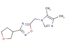 5-[(4,5-dimethyl-1H-imidazol-1-yl)methyl]-3-(tetrahydrofuran-3-yl)-1,2,4-oxadiazole
