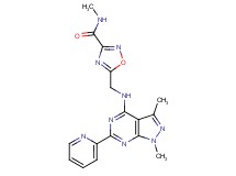 5-({[1,3-dimethyl-6-(2-pyridinyl)-1H-pyrazolo[3,4-d]pyrimidin-4-yl]amino}methyl)-N-methyl-1,2,4-oxadiazole-3-carboxamide