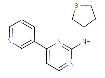 4-(3-pyridinyl)-N-(tetrahydro-3-thienyl)-2-pyrimidinamine