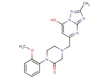 4-[(7-hydroxy-2-methyl[1,2,4]triazolo[1,5-a]pyrimidin-5-yl)methyl]-1-(2-methoxyphenyl)-2-piperazinone