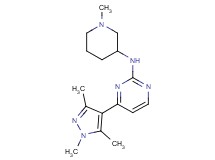 N-(1-methylpiperidin-3-yl)-4-(1,3,5-trimethyl-1H-pyrazol-4-yl)pyrimidin-2-amine