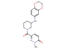 6-{[3-(2,3-dihydro-1,4-benzodioxin-6-ylamino)-1-piperidinyl]carbonyl}-2-methyl-3(2H)-pyridazinone