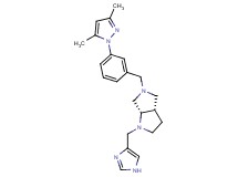 (3aS,6aS)-5-[3-(3,5-dimethyl-1H-pyrazol-1-yl)benzyl]-1-(1H-imidazol-4-ylmethyl)octahydropyrrolo[3,4-b]pyrrole