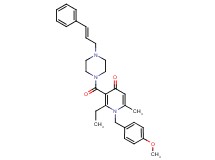 2-ethyl-1-(4-methoxybenzyl)-6-methyl-3-({4-[(2E)-3-phenyl-2-propen-1-yl]-1-piperazinyl}carbonyl)-4(1H)-pyridinone