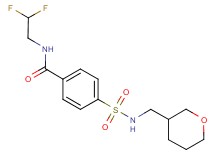 N-(2,2-difluoroethyl)-4-{[(tetrahydro-2H-pyran-3-ylmethyl)amino]sulfonyl}benzamide