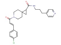 6-[(2E)-3-(4-chlorophenyl)-2-propenoyl]-N-[3-(4-pyridinyl)propyl]-6-azaspiro[2.5]octane-1-carboxamide