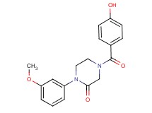 4-(4-hydroxybenzoyl)-1-(3-methoxyphenyl)-2-piperazinone