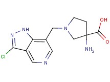 3-amino-1-[(3-chloro-1H-pyrazolo[4,3-c]pyridin-7-yl)methyl]pyrrolidine-3-carboxylic acid
