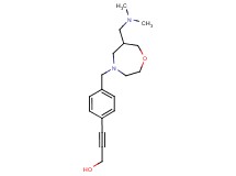 3-[4-({6-[(dimethylamino)methyl]-1,4-oxazepan-4-yl}methyl)phenyl]prop-2-yn-1-ol
