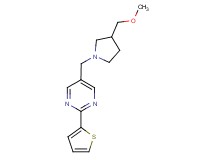 5-{[3-(methoxymethyl)pyrrolidin-1-yl]methyl}-2-(2-thienyl)pyrimidine