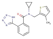 N-cyclopropyl-N-[(3-methyl-2-thienyl)methyl]-2-(1H-tetrazol-5-yl)benzamide