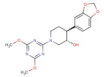 (3S*,4S*)-4-(1,3-benzodioxol-5-yl)-1-(4,6-dimethoxy-1,3,5-triazin-2-yl)piperidin-3-ol