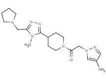 1-[(4-methyl-1H-pyrazol-1-yl)acetyl]-4-[4-methyl-5-(pyrrolidin-1-ylmethyl)-4H-1,2,4-triazol-3-yl]piperidine