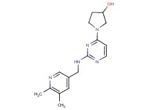 1-(2-{[(5,6-dimethylpyridin-3-yl)methyl]amino}pyrimidin-4-yl)pyrrolidin-3-ol
