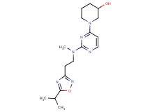 1-{2-[[2-(5-isopropyl-1,2,4-oxadiazol-3-yl)ethyl](methyl)amino]pyrimidin-4-yl}piperidin-3-ol