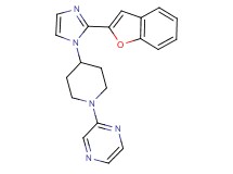 2-{4-[2-(1-benzofuran-2-yl)-1H-imidazol-1-yl]piperidin-1-yl}pyrazine