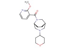 (1S*,5R*)-6-[(2-methoxypyridin-3-yl)carbonyl]-3-(tetrahydro-2H-pyran-4-yl)-3,6-diazabicyclo[3.2.2]nonane