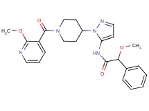 2-methoxy-N-(1-{1-[(2-methoxy-3-pyridinyl)carbonyl]-4-piperidinyl}-1H-pyrazol-5-yl)-2-phenylacetamide