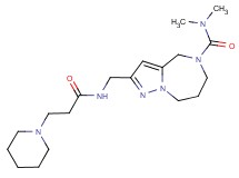 N,N-dimethyl-2-{[(3-piperidin-1-ylpropanoyl)amino]methyl}-7,8-dihydro-4H-pyrazolo[1,5-a][1,4]diazepine-5(6H)-carboxamide