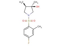 (3R*,4R*)-1-[(4-fluoro-2-methylphenyl)sulfonyl]-3,4-dimethyl-3-pyrrolidinol
