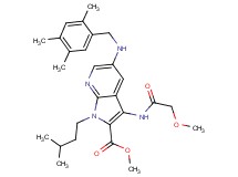 methyl 3-[(methoxyacetyl)amino]-1-(3-methylbutyl)-5-[(2,4,5-trimethylbenzyl)amino]-1H-pyrrolo[2,3-b]pyridine-2-carboxylate