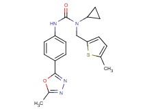 N-cyclopropyl-N'-[4-(5-methyl-1,3,4-oxadiazol-2-yl)phenyl]-N-[(5-methyl-2-thienyl)methyl]urea