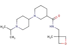 1'-isopropyl-N-[(3-methyl-3-oxetanyl)methyl]-1,4'-bipiperidine-3-carboxamide