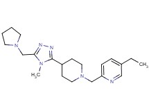 5-ethyl-2-({4-[4-methyl-5-(pyrrolidin-1-ylmethyl)-4H-1,2,4-triazol-3-yl]piperidin-1-yl}methyl)pyridine