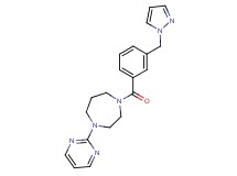 1-[3-(1H-pyrazol-1-ylmethyl)benzoyl]-4-(2-pyrimidinyl)-1,4-diazepane