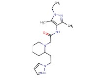 N-(1-ethyl-3,5-dimethyl-1H-pyrazol-4-yl)-2-{2-[2-(1H-pyrazol-1-yl)ethyl]piperidin-1-yl}acetamide