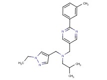 N-[(1-ethyl-1H-pyrazol-4-yl)methyl]-2-methyl-N-{[2-(3-methylphenyl)pyrimidin-5-yl]methyl}propan-1-amine