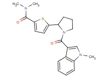 N,N-dimethyl-5-{1-[(1-methyl-1H-indol-3-yl)carbonyl]-2-pyrrolidinyl}-2-thiophenecarboxamide