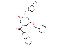 4-(1H-indol-2-ylcarbonyl)-1-[(2-methyl-1,3-thiazol-4-yl)methyl]-6-(4-pyridinylmethoxy)-1,4-diazepan-2-one