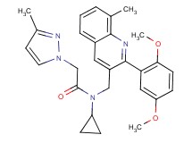 N-cyclopropyl-N-{[2-(2,5-dimethoxyphenyl)-8-methyl-3-quinolinyl]methyl}-2-(3-methyl-1H-pyrazol-1-yl)acetamide