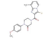 4-[(3-fluoro-8-methylimidazo[1,2-a]pyridin-2-yl)carbonyl]-1-(4-methoxyphenyl)-2-piperazinone