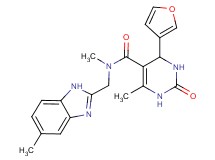 4-(3-furyl)-N,6-dimethyl-N-[(5-methyl-1H-benzimidazol-2-yl)methyl]-2-oxo-1,2,3,4-tetrahydropyrimidine-5-carboxamide