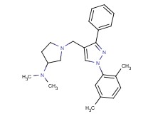 1-{[1-(2,5-dimethylphenyl)-3-phenyl-1H-pyrazol-4-yl]methyl}-N,N-dimethyl-3-pyrrolidinamine