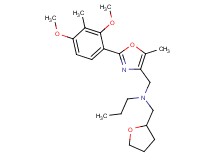N-{[2-(2,4-dimethoxy-3-methylphenyl)-5-methyl-1,3-oxazol-4-yl]methyl}-N-(tetrahydro-2-furanylmethyl)-1-propanamine