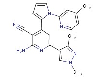 2-amino-6-(1,3-dimethyl-1H-pyrazol-4-yl)-4-[1-(4-methylpyridin-2-yl)-1H-pyrrol-2-yl]nicotinonitrile